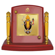 DIVINITI 24K Gold Plated Religious Car Dashboard Frame | Premium God Idol Frame for Car, Home Mandir & Office Table | Spiritual Gift, Decorative Showpiece | Maa Kali