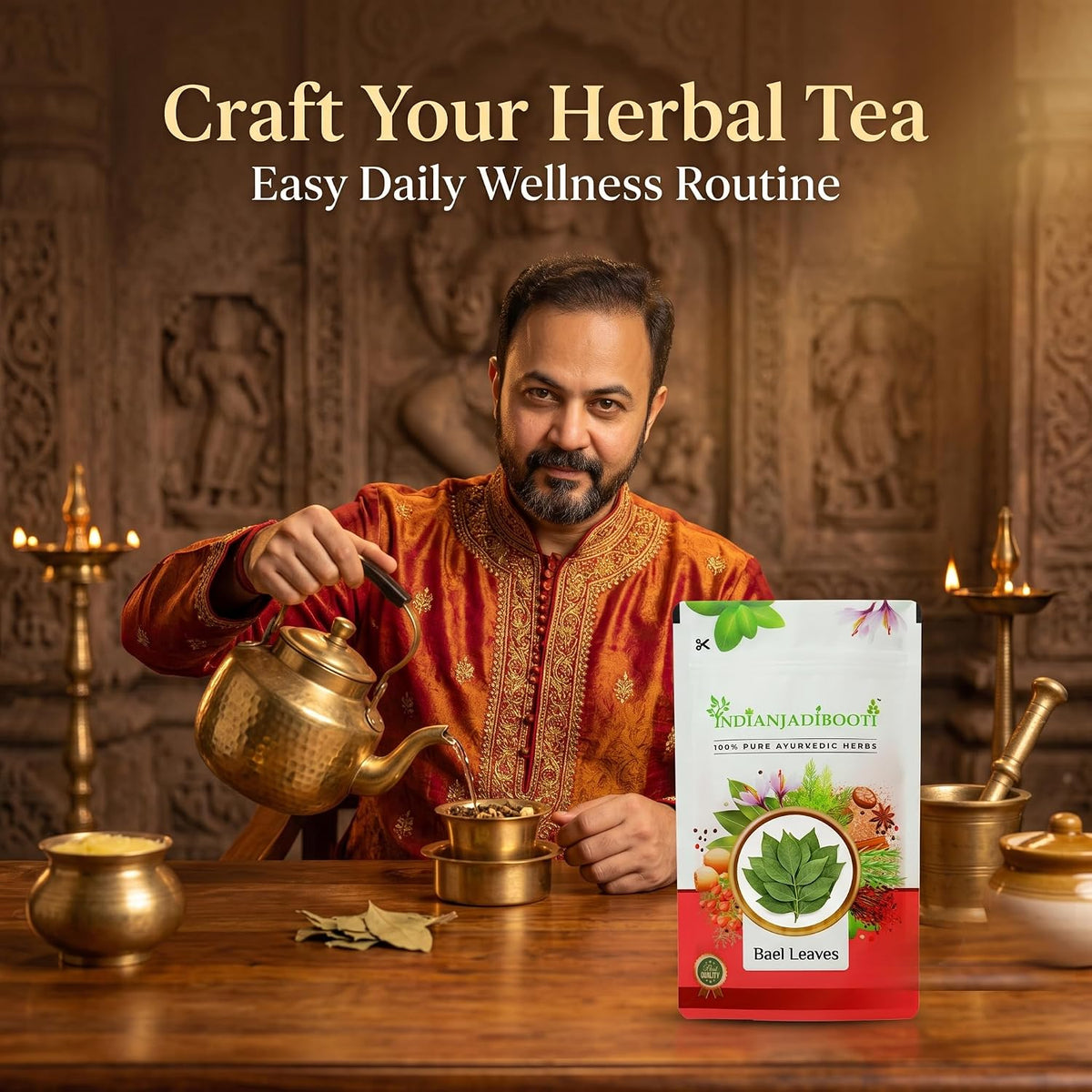 IndianJadiBooti Pure Dried Bael Leaves (Bilva Patra) | Aegle Marmelos | Traditional Ayurvedic Botanical for Digestive Harmony, Internal Cooling & Ritual Wellness| 900 Grams Pack | Pack Of 2