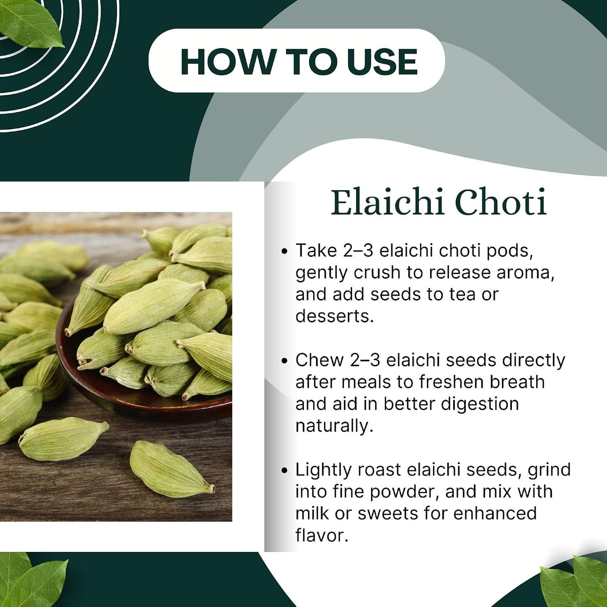 BrijBooti Elaichi Choti (25 Gr) | Green Cardamom | Elettaria Cardamomum | Small Cardamom