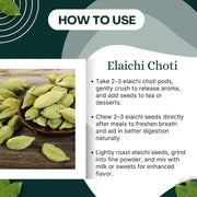 BrijBooti Elaichi Choti (No-10) - Green Cardamom - Elettaria Cardamomum - Small Cardamom 100 Gr | FSSAI, GMP, ISO Certified