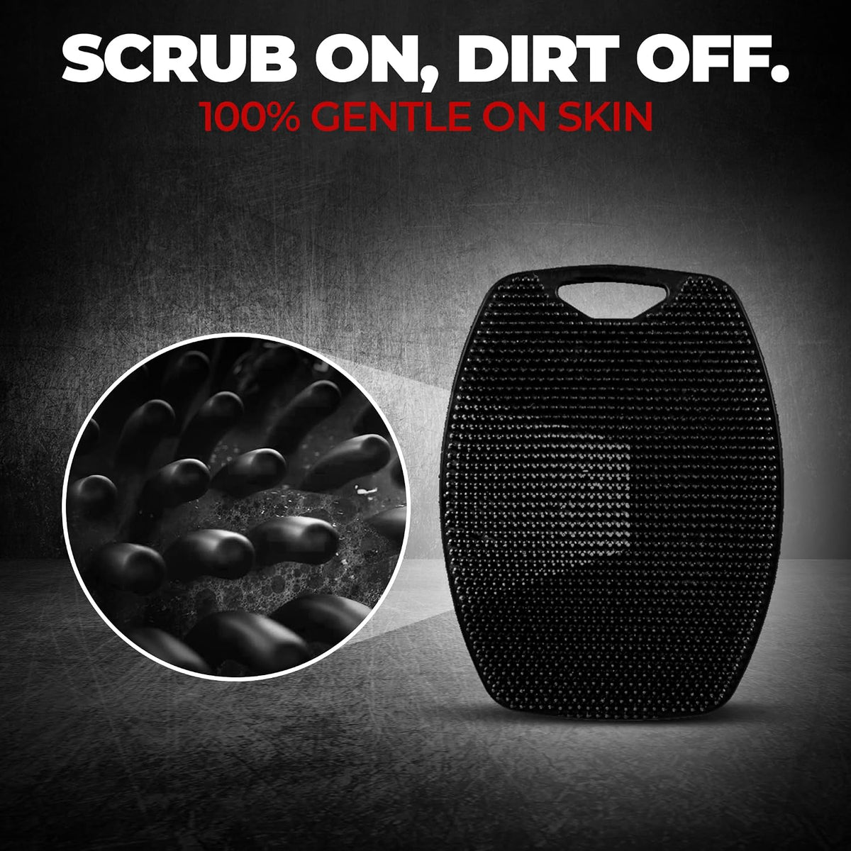 Beardo Power Scrub Loofah & Silicone Body Scrubber for Men | Deep Exfoliation, Dead Skin Removal & Full Body Cleansing | Bath Brush for Men with Soft, Durable Bristles - Set of 2