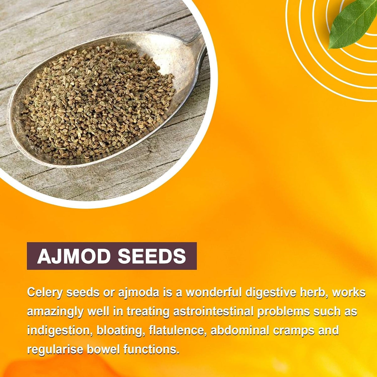 Brijbooti Ajmod 200 Gram - Ajmoda - Apium Graveolens - Celery Seeds | FSSAI, GMP, ISO Certified