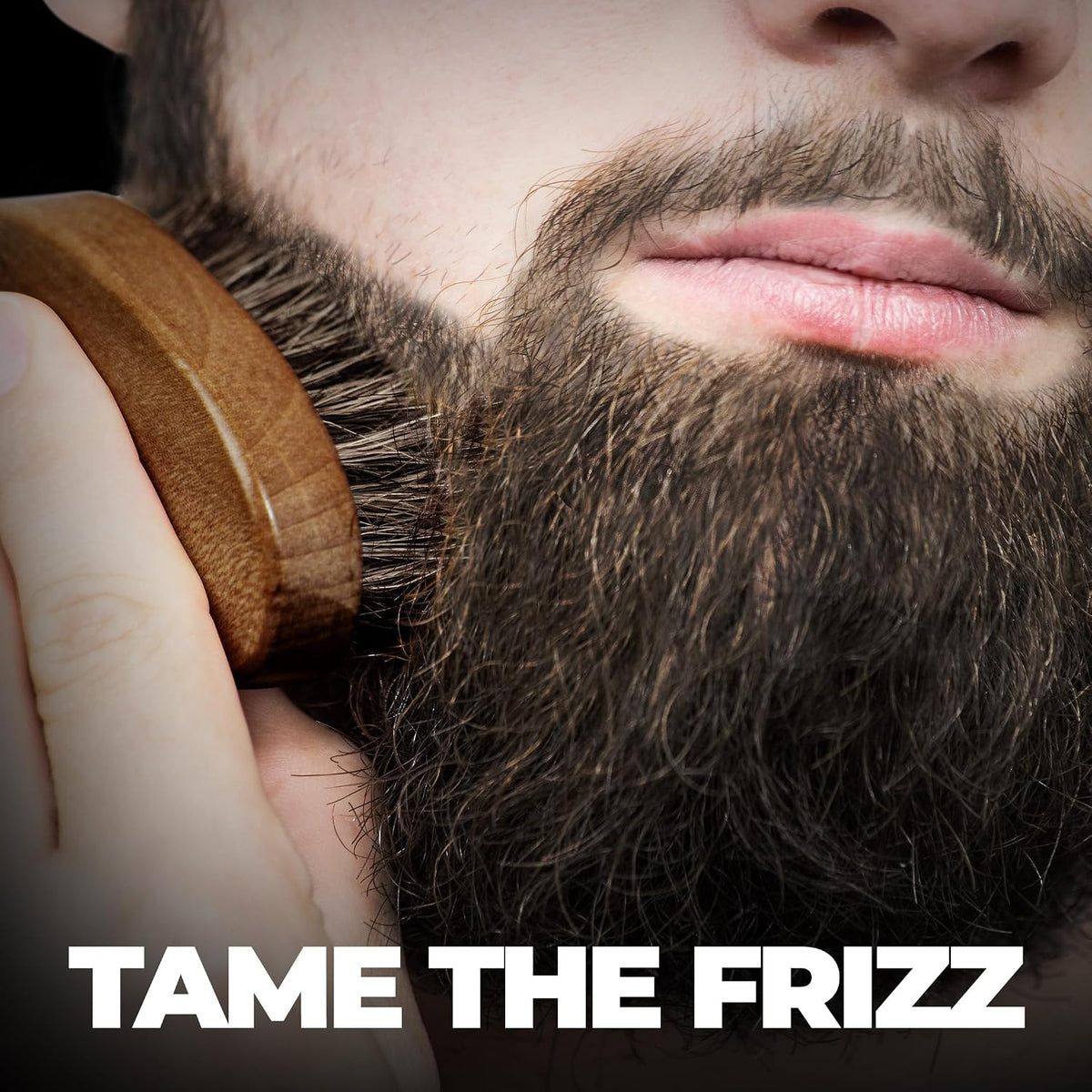 Beardo 100% Boar Bristle Beard Brush | Wooden Beard Grooming Brush for Men | Detangles & Styles Frizzy Beard | Travel-Friendly Ergonomic Design