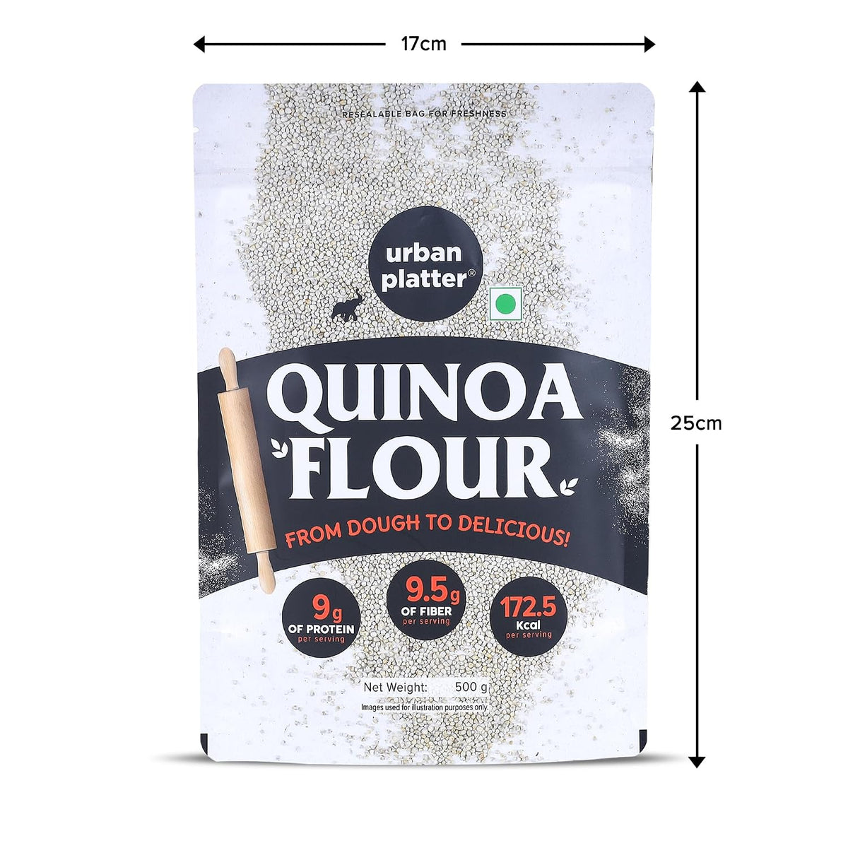 Urban Platter White Quinoa Flour, 500g (Naturally Gluten-Free | High in Protein & Fiber | Ideal for Baking)