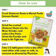 IndianJadiBooti Shatavari Yellow (Asparagus racemosus) | Natural Satavar Herb For Hormonal Balance & Reproductive Health | 400 Grams | Pack Of 2