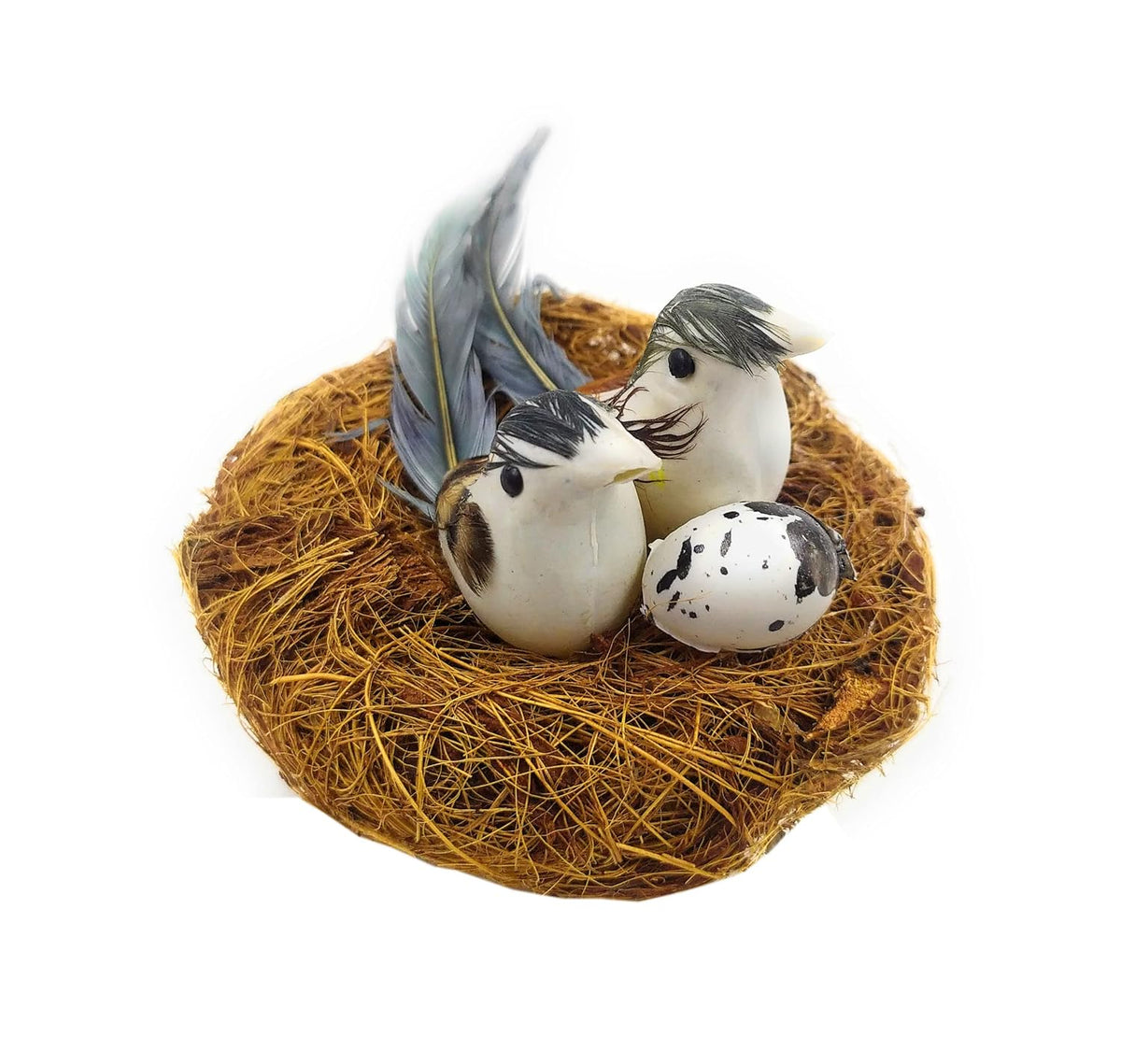 SHINDE EXPORTS Decorative Artificial Birds Nest Hanging Made of Natural Grass Best for Balcony Home Decor and Gifting (Design 12)