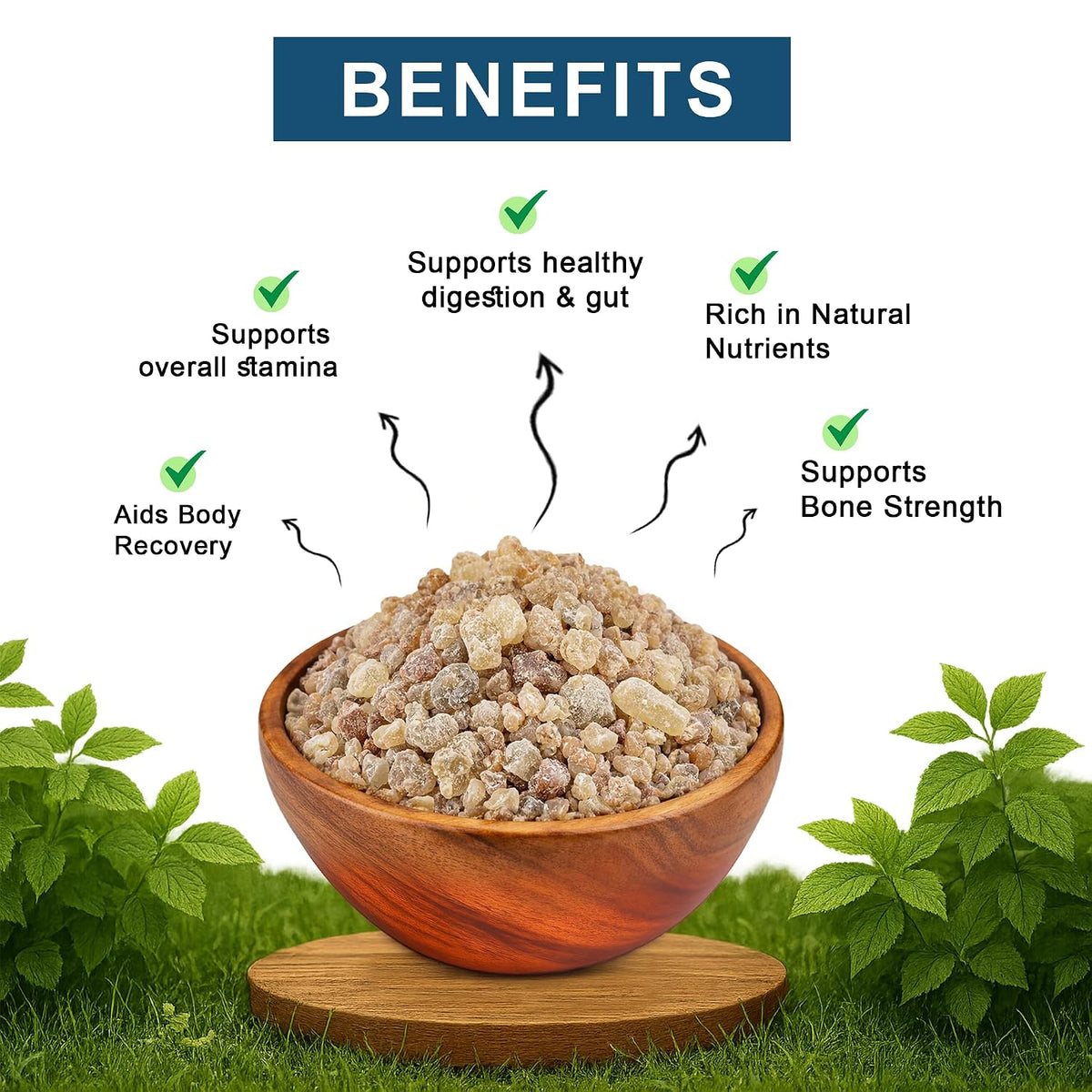 Brijbooti Gond Kundru 200 Grams - Shallaki Gum - Gond Kondru - Boswellia Serrata Gum - Pure & Natural