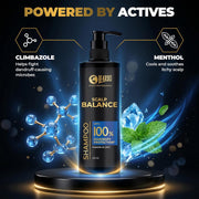 Beardo Studio Professional Scalp Balance Shampoo for Men | Salon-Grade Scalp Care at Home | Deep Cleansing Shampoo with Climbazole & Menthol | Helps Control Dandruff, Excess Oil & Itchy Scalp | 200ml