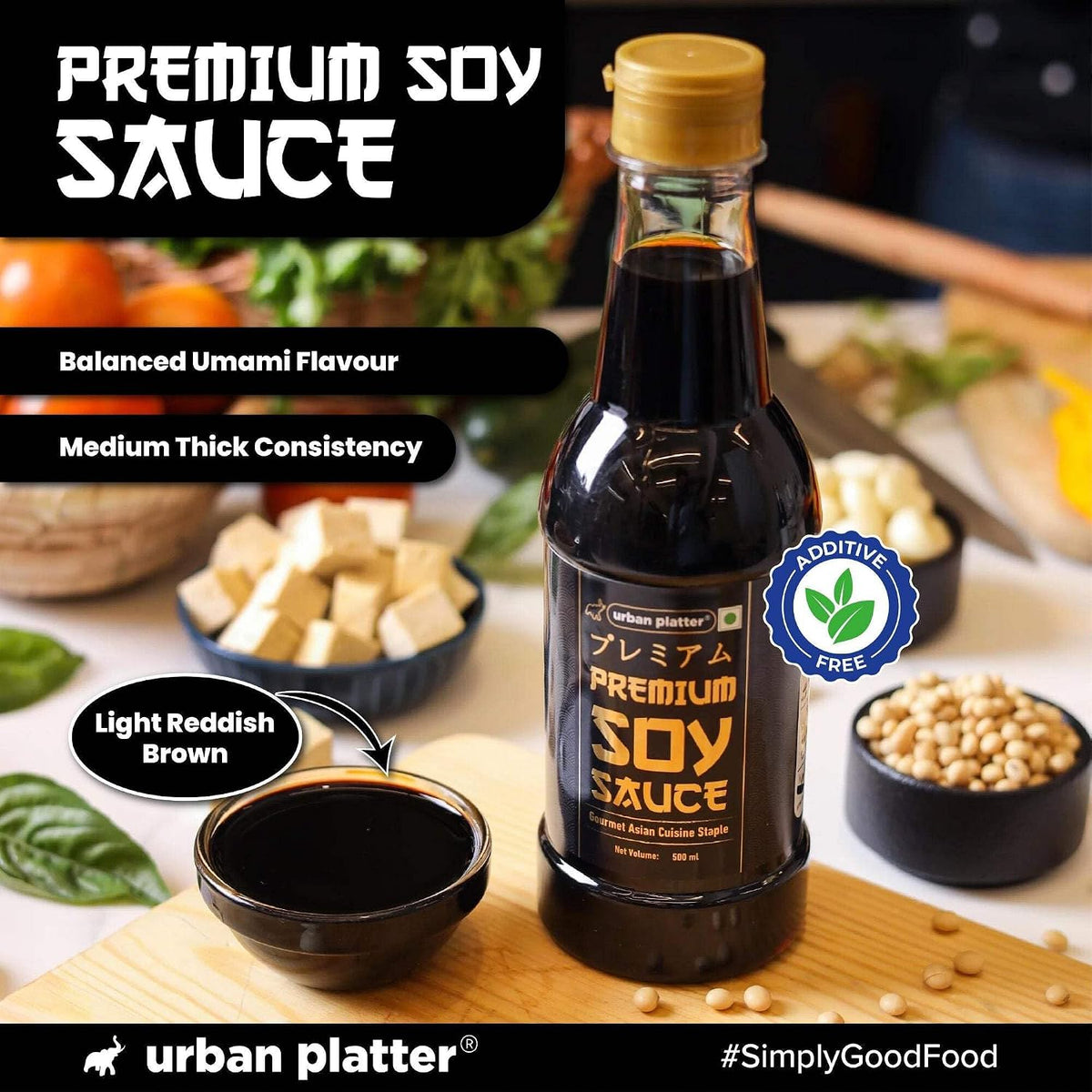 Urban Platter Premium Soy Sauce, 500ml (Naturally Brewed | Umami | Suitable for Stir Fry | Asian Cuisine)