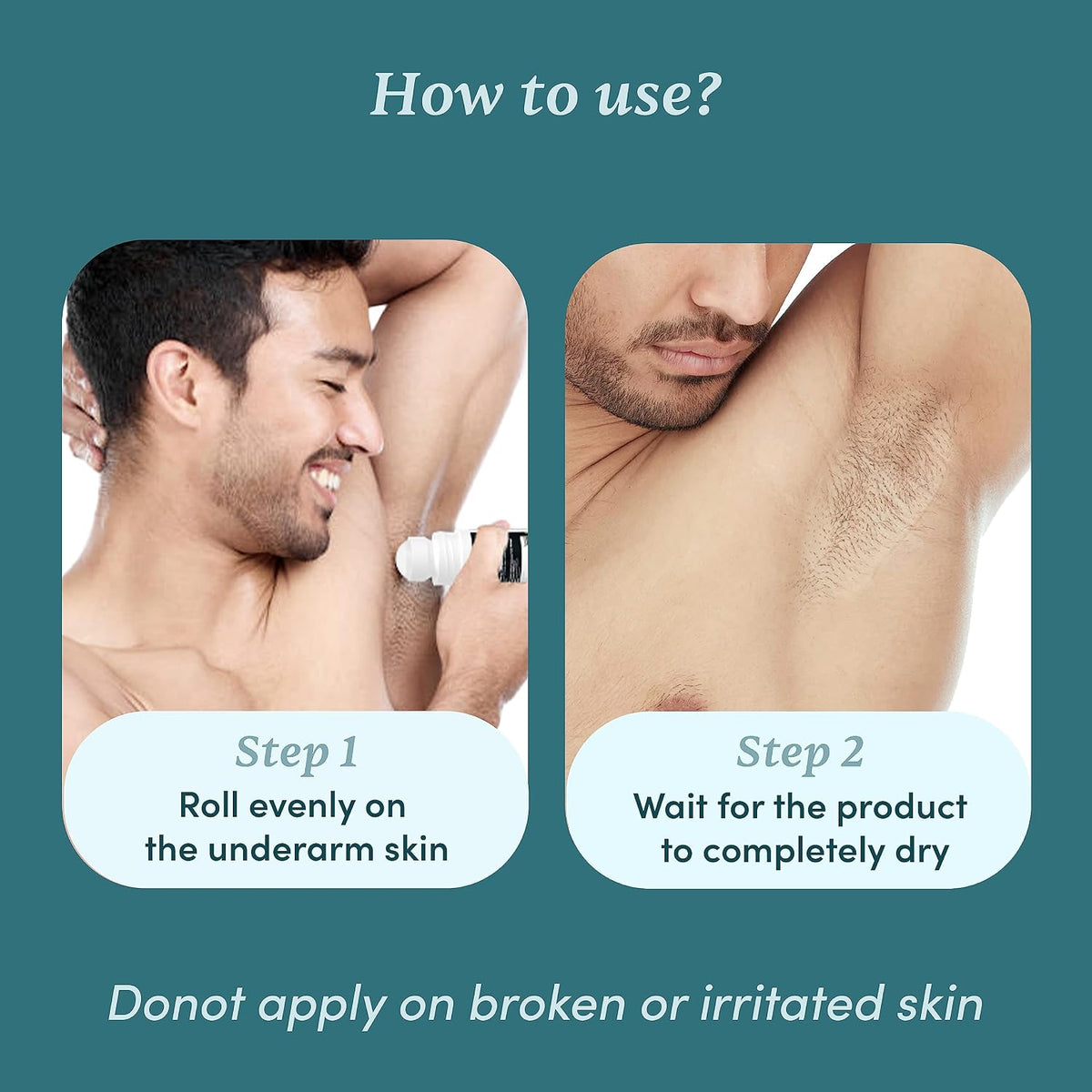 Man Matters Underarm Deodrant Roll-On 50 Ml | Long Lasting Cooling Freshness, Removes Bad Odour, Brightens Underarms | 4% Lactic Acid, 1% Aloe Vera & Menthol | Aluminium Free
