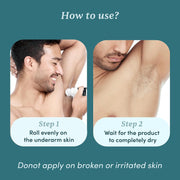Man Matters Underarm Deodrant Roll-On 50 Ml | Long Lasting Cooling Freshness, Removes Bad Odour, Brightens Underarms | 4% Lactic Acid, 1% Aloe Vera & Menthol | Aluminium Free