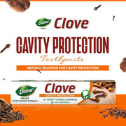 Dabur Herb'l Clove Cavity Protection Toothpaste - 200g | No added Fluoride & Parabens | For Strong & Health Teeth