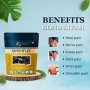 BrijBooti Gond Siyah - Kala Gond - Black Gum For Joint and Back Pain 100 Gr