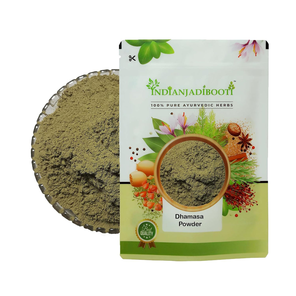 IndianJadiBooti Pure Dhamasa Powder (Fagonia Cretica) | Traditional Ayurvedic Botanical for Systemic Cooling, Skin Radiance & Holistic Wellness | 250 Grams Pack