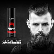 BEARDO Strong Hold Hair Spray, 192 Ml, Hair Spray For Men, Hair Styling, Hair Setting Spray, Hair Fixing Spray, Strong Hold, Natural Shine, Pack of 1