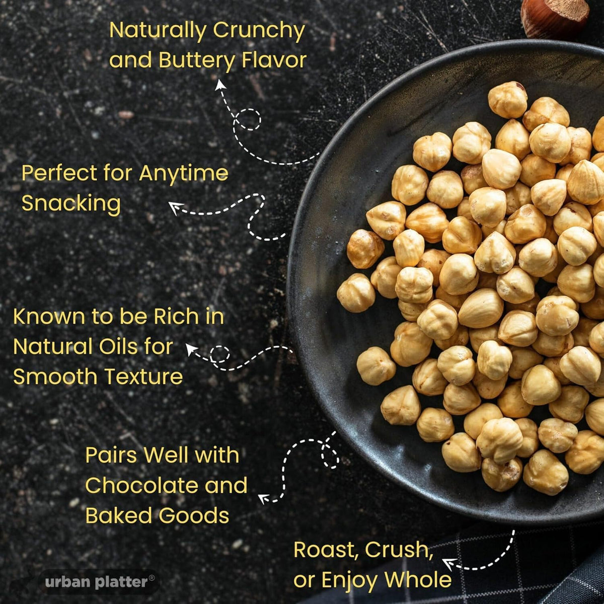 Urban Platter Exotic Hazelnuts, 200g, (Protein & Fiber Rich, For Confectionery, Baking, Nut Pastes & Dessert)