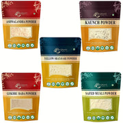 Brijbooti Safed Musli - Ashwagandha - Kaunch - Shatavari - Gokhru Bada (Powder) 180 Gr Each
