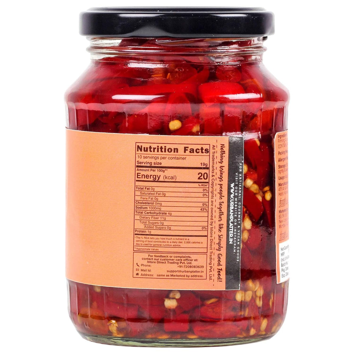 Urban Platter Sliced Red Paprika, 350g (Versatile, Tangy and Spicy Flavor Boost)