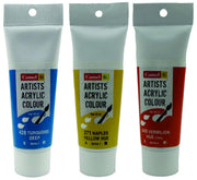 Camel Acrylic Turquoise Deep, Naples Yellow, Vermillion 40ml