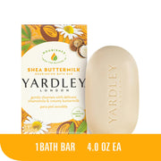 Yardley London Sensitive Skin Shea Buttermilk W/Chamomile & Creamy Buttermilk Bath Bar 4.25oz (1 Bar).
