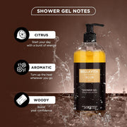 Bella Vita Luxury Unisex Adult Wood Klub Man Edp Premium Long Lasting Fragrance Spray Perfume 100Ml & Shower Gel For Deep Cleansing, Hydrating, Softer Skin With Aloe Vera 500Ml