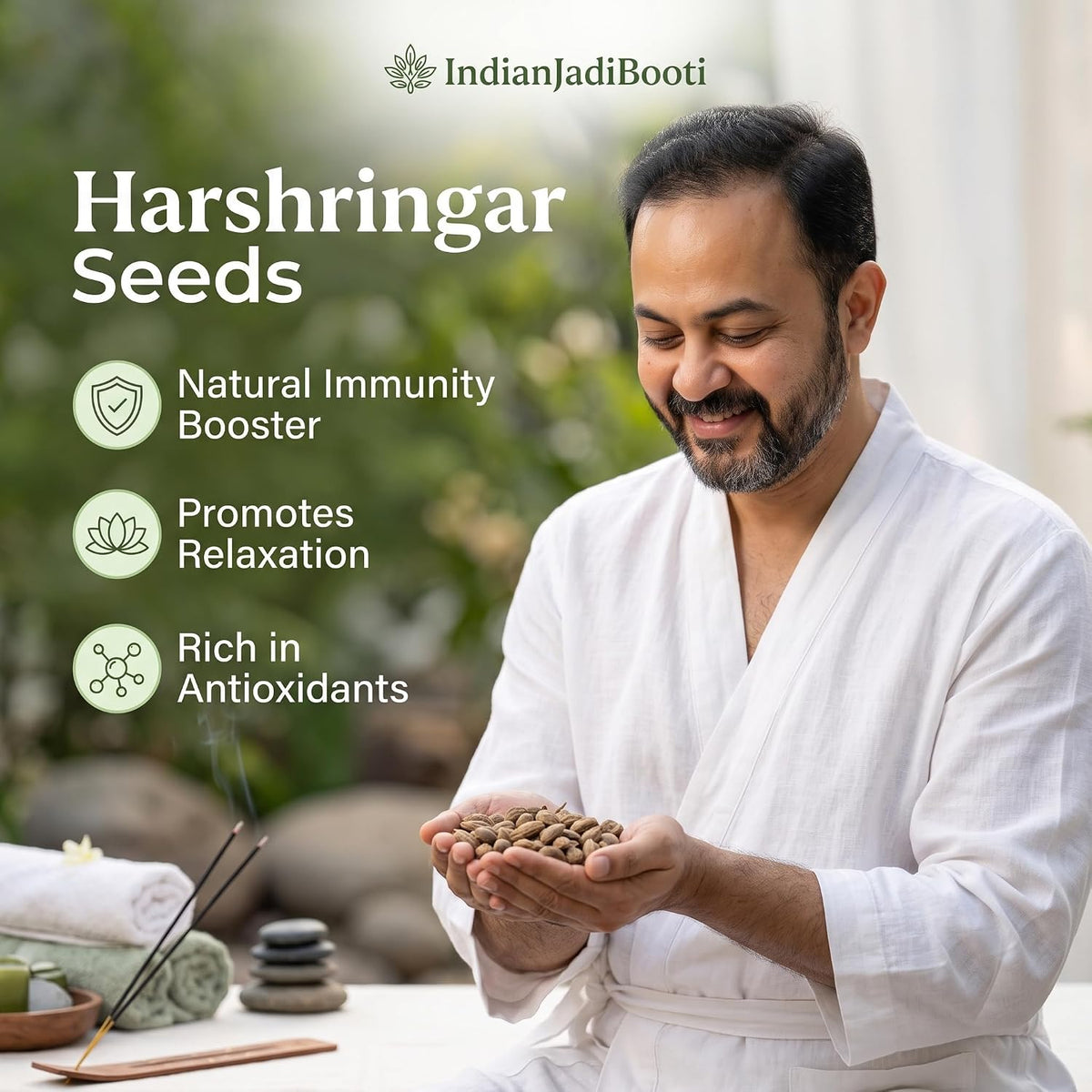IndianJadiBooti Edible Harshringar Seeds (Nyctanthes arbor-tristis) | 100 Grams Pack