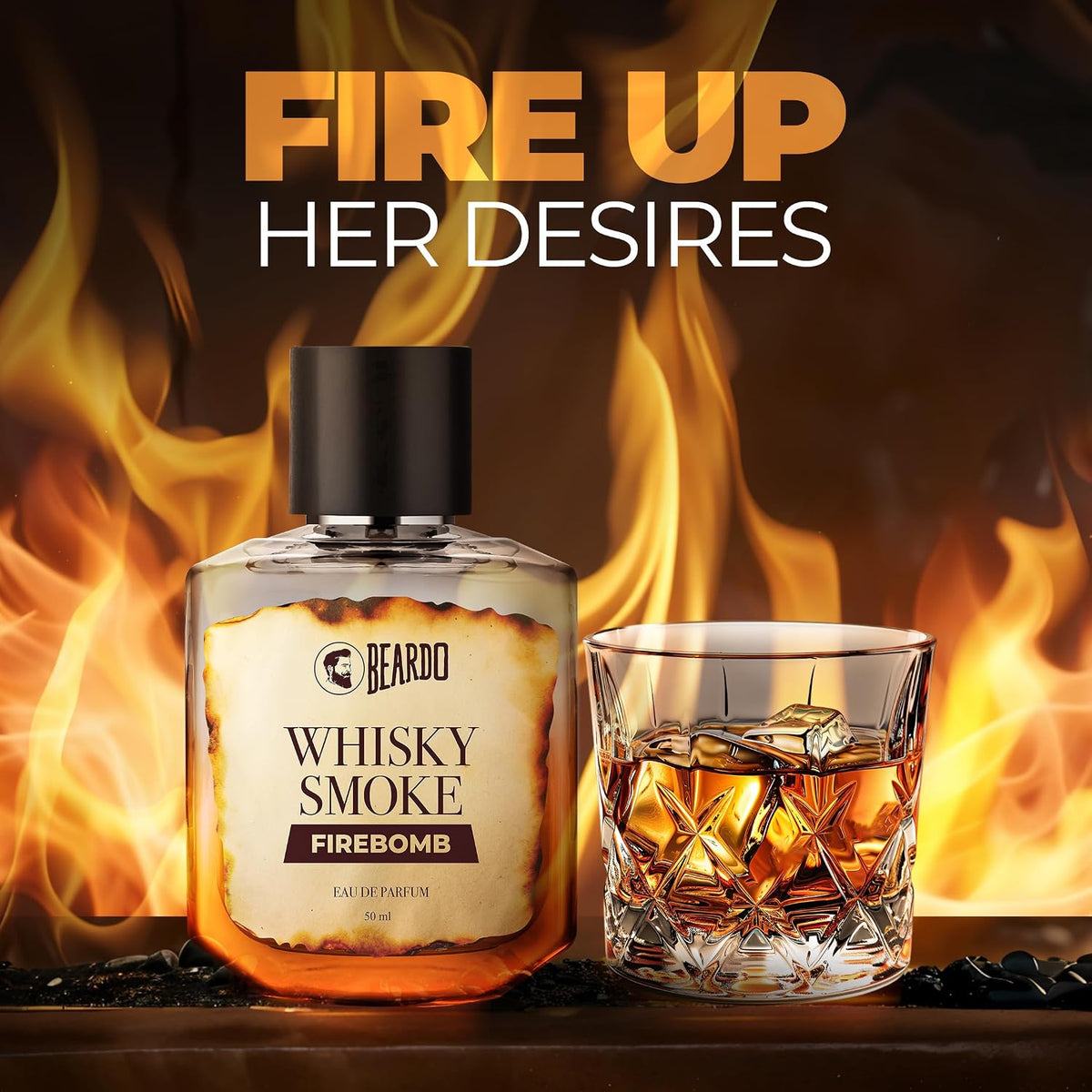 Beardo AquaFlame Perfume Set- Mariner & Whisky Smoke Firebomb Perfume for Men (50ml x 2) | Long Lasting Fragrance | Long Lasting Perfume for Men | Gift for Men | Gift for Friend