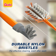 Gala Antibac Bottle Cleaning Brush(1.5Ft,Orange & Gray)