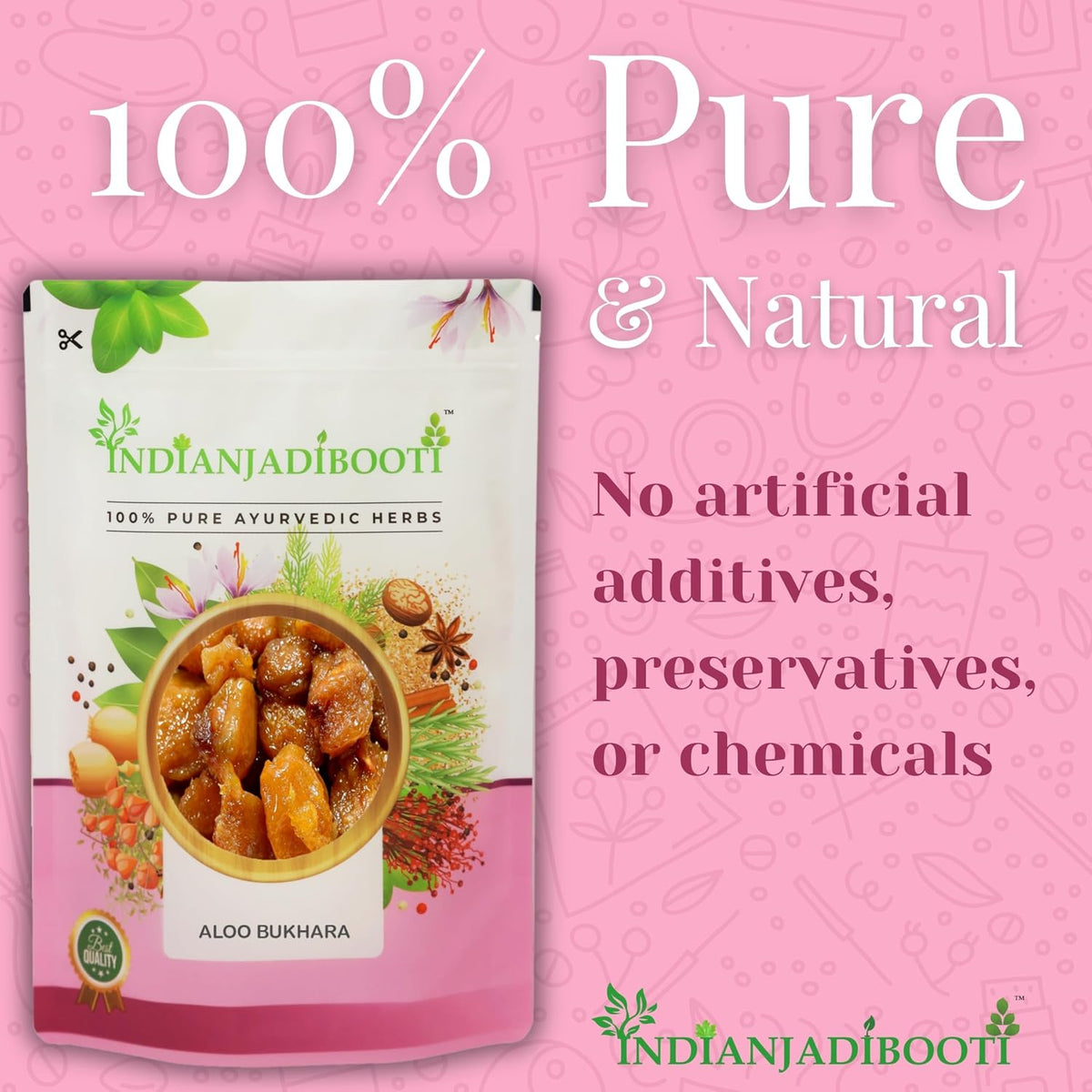 IndianJadiBooti Aloo Bhukara (Indian Plum) – Premium- Naturally Dried Fruit | 100% Natural | No Preservatives | No Added Sugar | 400 Grams Pack | Pack Of 2