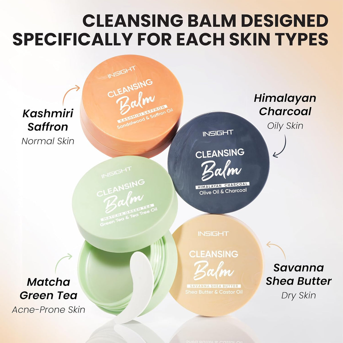 INSIGHT Savanna Shea Butter Cleansing Balm with Vitamin E | Balm to Oil Texture | Gentle Makeup Remover for Dry Skin | Removes Waterproof Formula | Hydrating & Nourishing (25g)