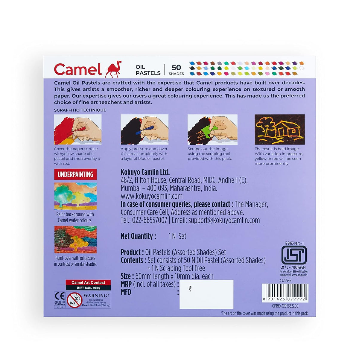 Camel Camlin Kokuyo Oil Pastel (50 Shades) (Pack of 2)