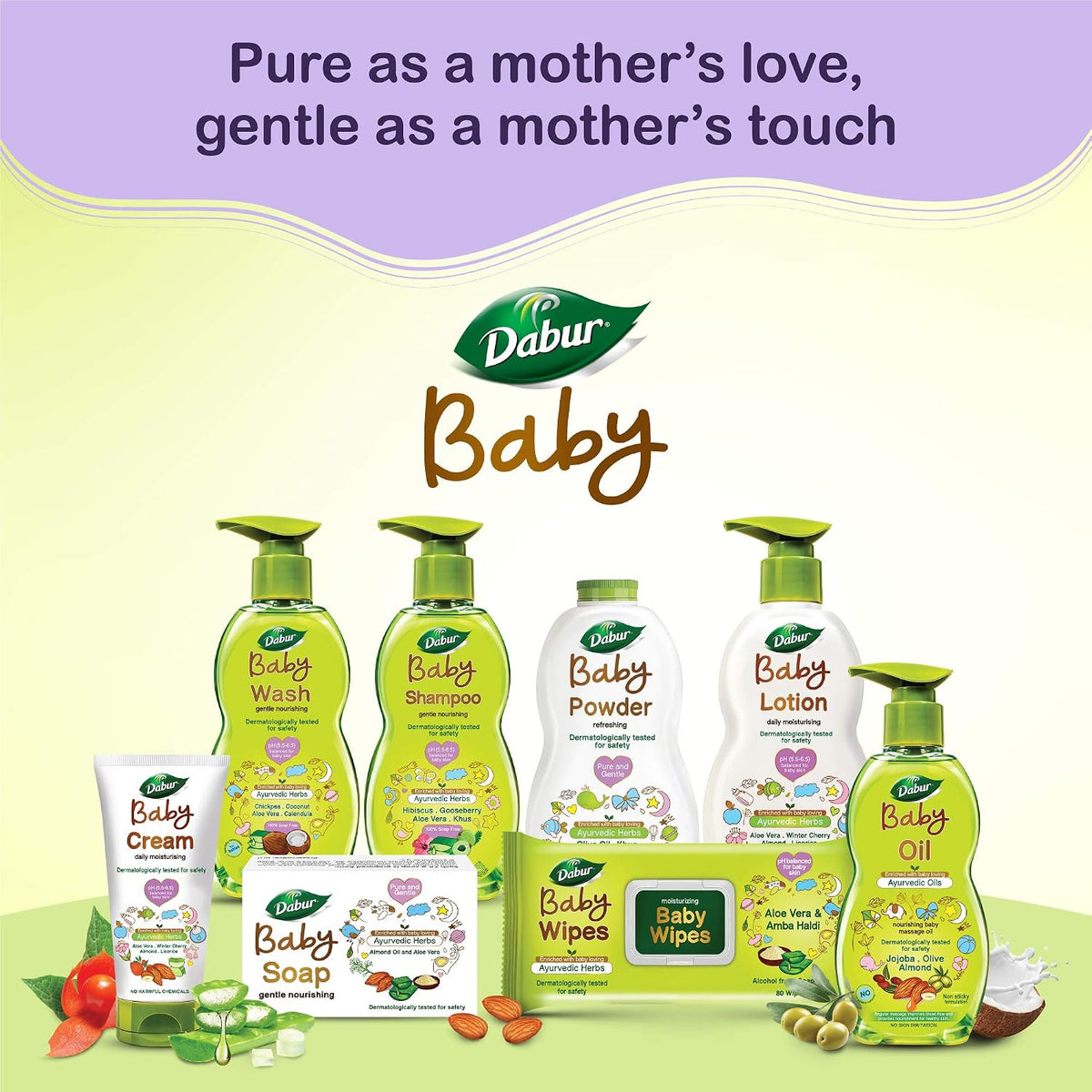 Dabur Baby Powder: Talc and Asbestos Free | With Oat Starch, Arrowroot Powder & Amba Haldi | Hypoallergenic & Dermatologically Tested with No Paraben & Phthalates - Pack of 150 g