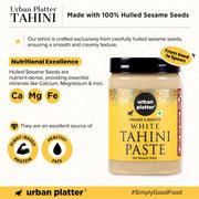 Urban Platter Tahini Paste, 250g (Smooth & Creamy White Sesame Paste, No Additives, Ideal for Hummus, Shawarma Sauce, Baba Ghanoush & Salad Dressings)