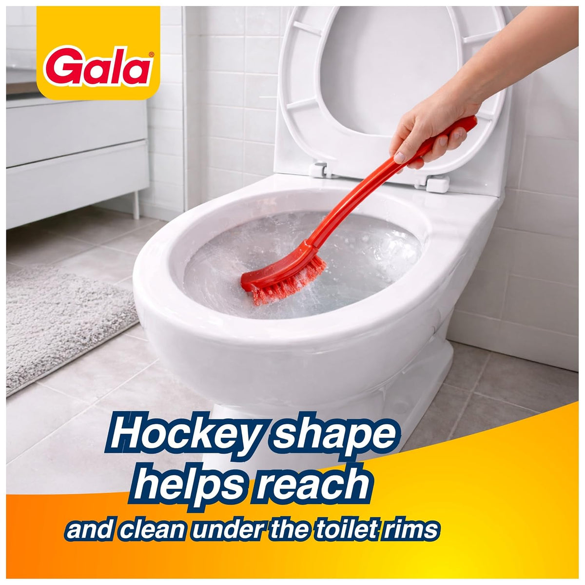 Gala Super Hockey Toilet Brush (Multicolour)