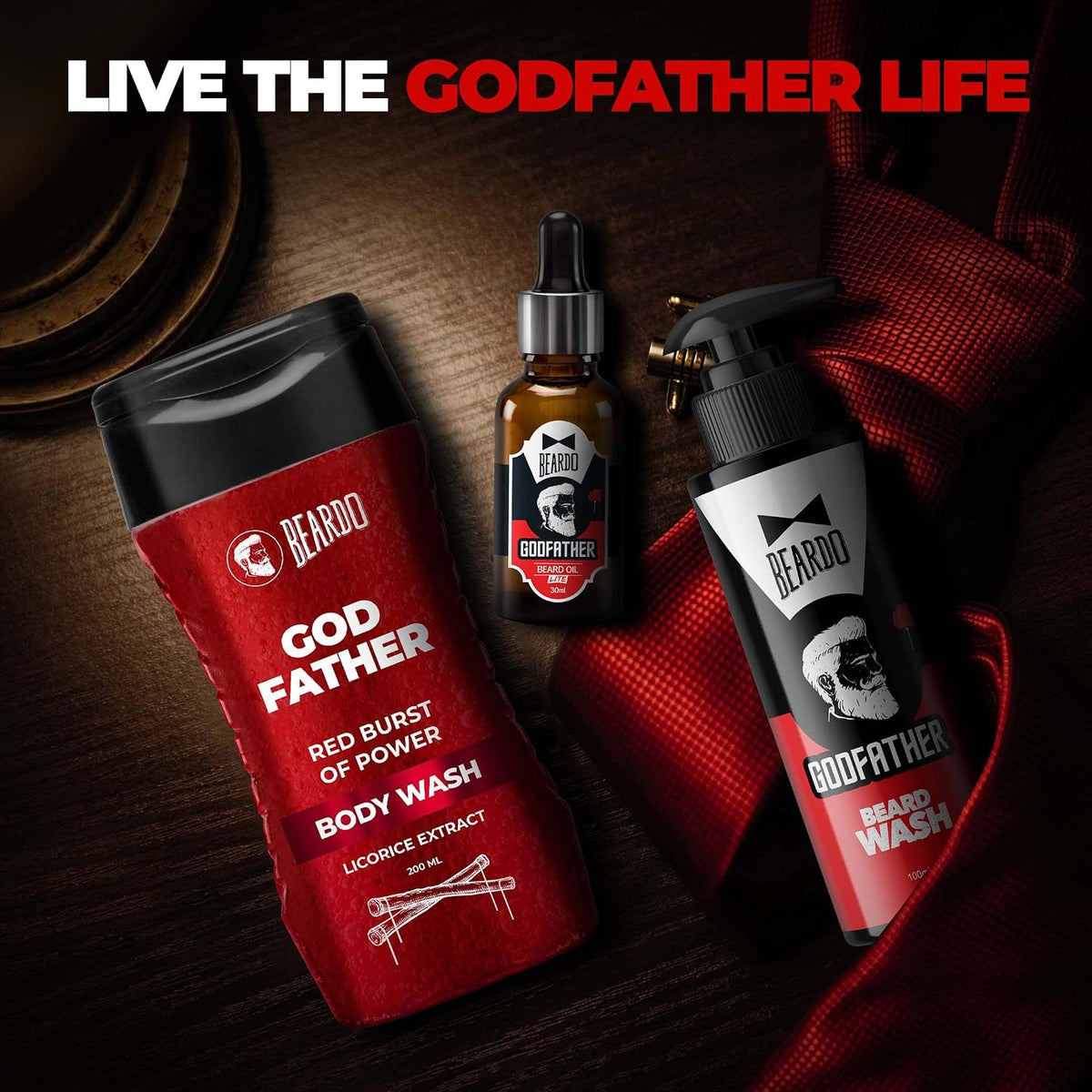 Beardo Godfather Lite Beard and Moustache Oil, 30 ml | Non-Sticky, Light Beard Oil for Men| Pleasant Fragrance | Ideal for daily use .