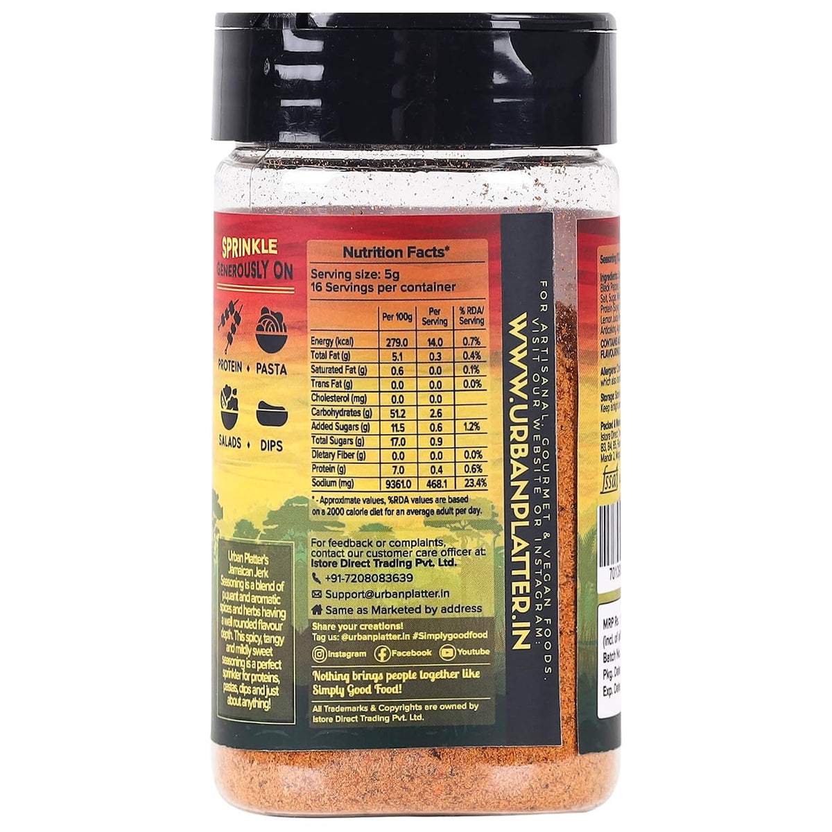 Urban Platter Jamaican Jerk Seasoning, 80g (Bold and Spicy Caribbean Blend | Perfect for Marinades, Grilling and Roasting)