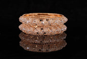 NMII Stylish Pearls & Alloy Metal Kada Set For Women and Girls | Fancy Women's Kada Bangles | Fashion Jewellery | Metal Bangle | Traditional Kada Set For Girls, (MAH58_9001-Peach-2.2)