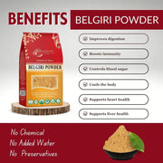 BrijBooti Bel Giri Powder Bealgiri -(400 Gr) | Dry Wood Apple For Digestive Health | Bael Fruit Powder For Immune Support - Bel Phal Aegle Marmelos.