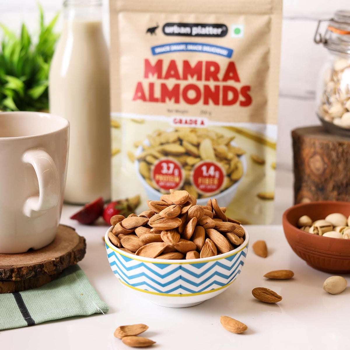 Urban Platter Mamra Almonds, 100g (Rich in Healthy Fats and Protein | Nutrient-Dense | Premium Almond Variety)