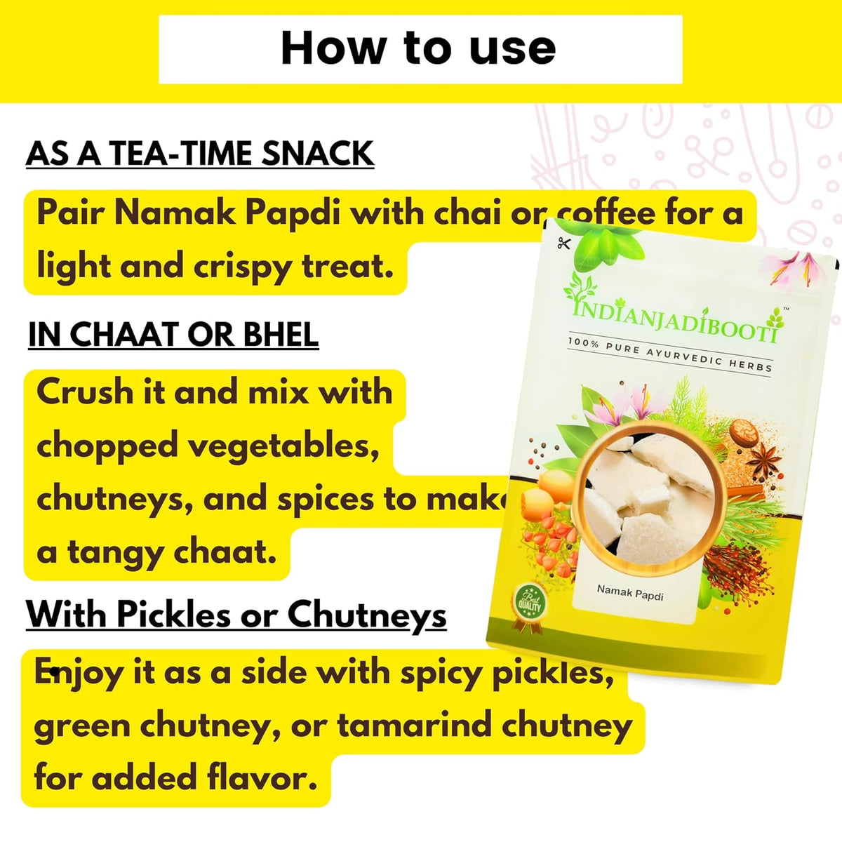 IndianJadiBooti Namak Papdi, 900 Grams | (Pack Of 2)