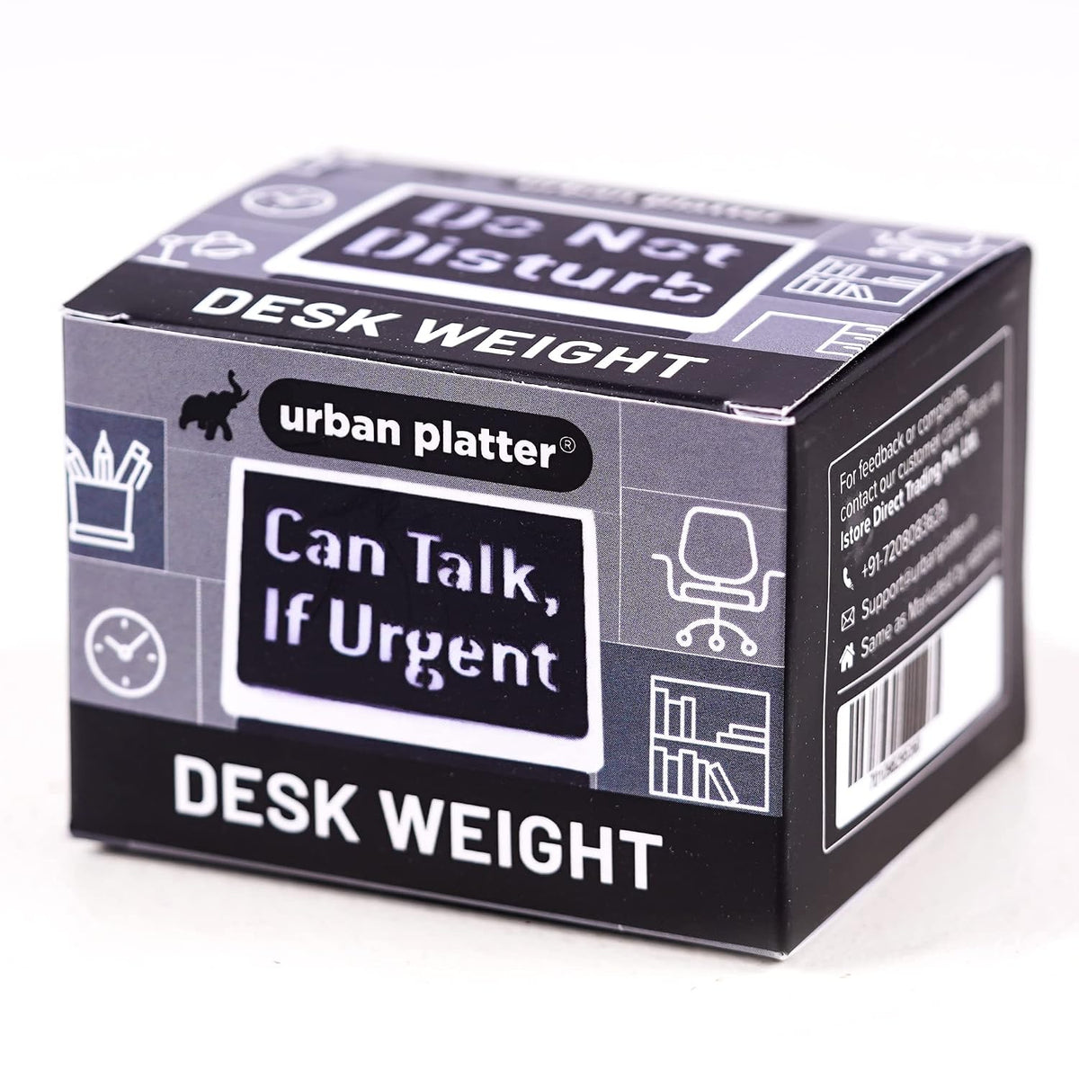 Urban Platter Desk Weight, 71g (3 in 1 Paper Weight, Heavy & Durable, Perfect for Office Desk, with Message for Efficient Management)