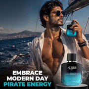 BEARDO Mariner EDP for Men, (100ml X 2) | Eau De Parfum|Long Lasting Perfume for Men | Body Spray for Men | Day Time Fragrance Body Spray | Fresh, Aqua Notes | Gift for husband | Gift for boyfriend