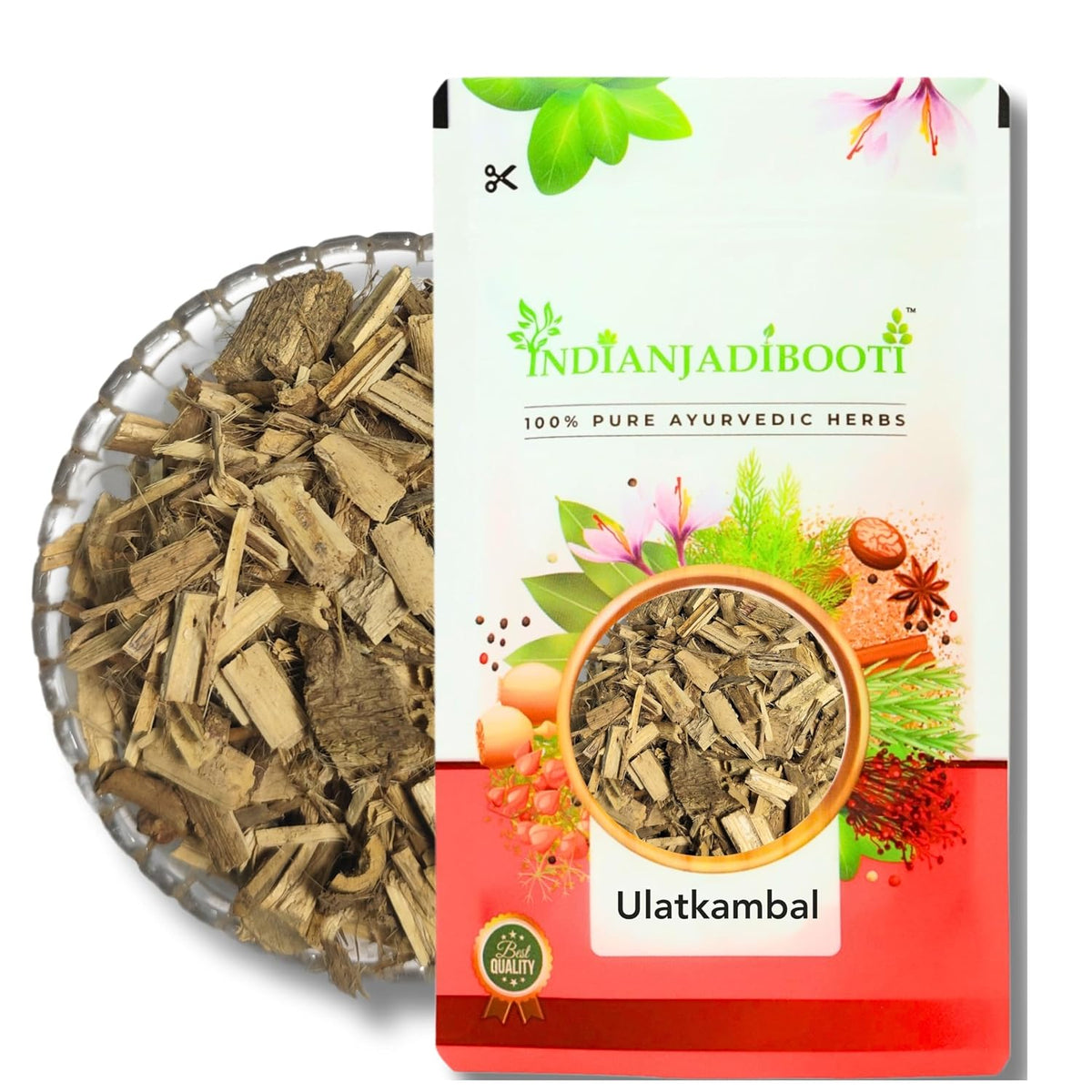 IndianJadiBooti Ulatkambal Root - Ulat Kambal Jadd - Abroma Augusta - Abroma Augustum (100 Grams)