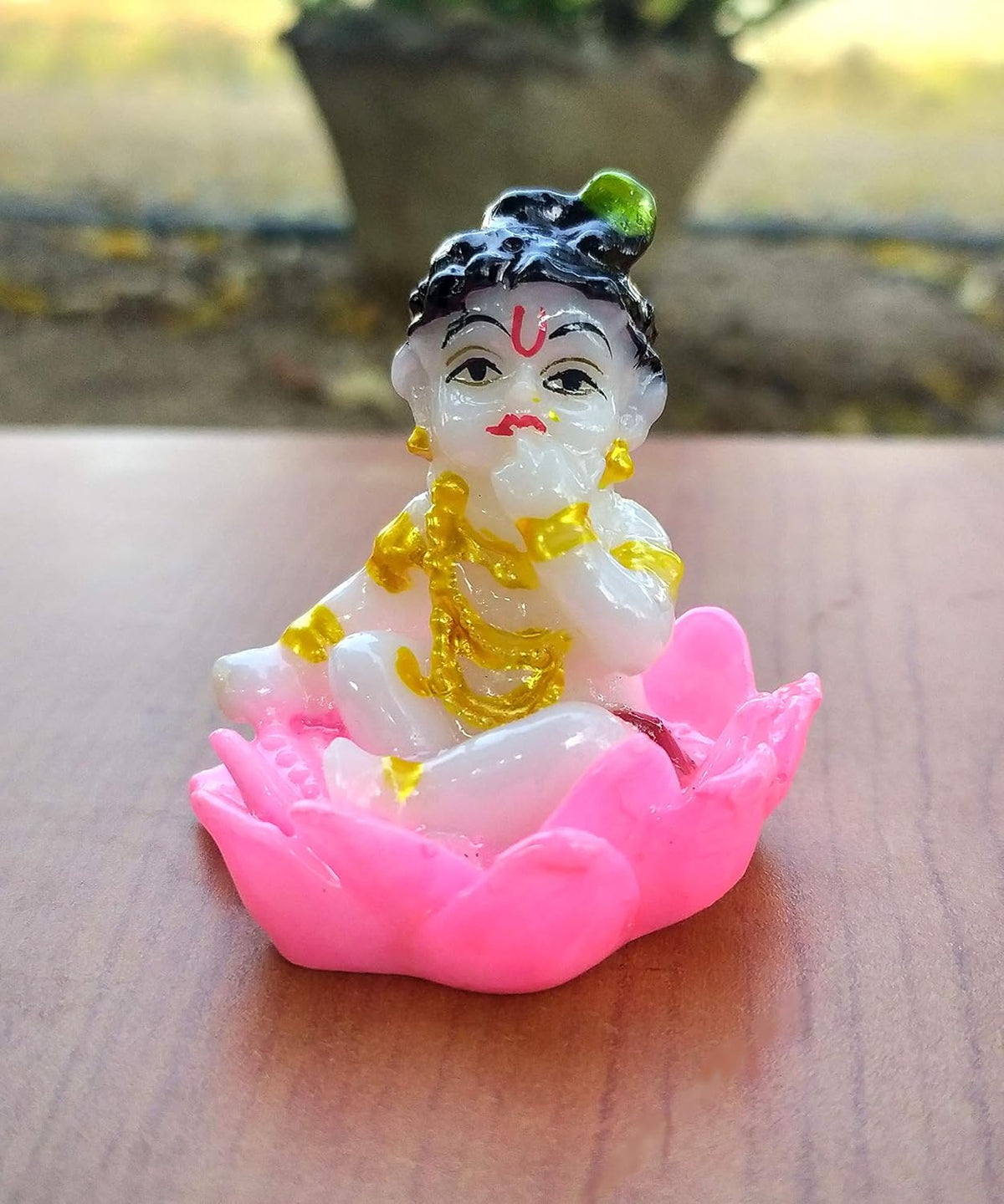 SHINDE EXPORTS Krishna Idol Small for Pooja/kanha ji ki murti/Krishna Statue Marble/Krishna murti 6cm