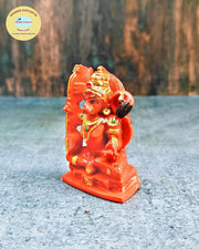SHINDE EXPORTS Small Size Marble Hanuman Idol murti for car Dashboard Home puja (Sitting Hanuman)