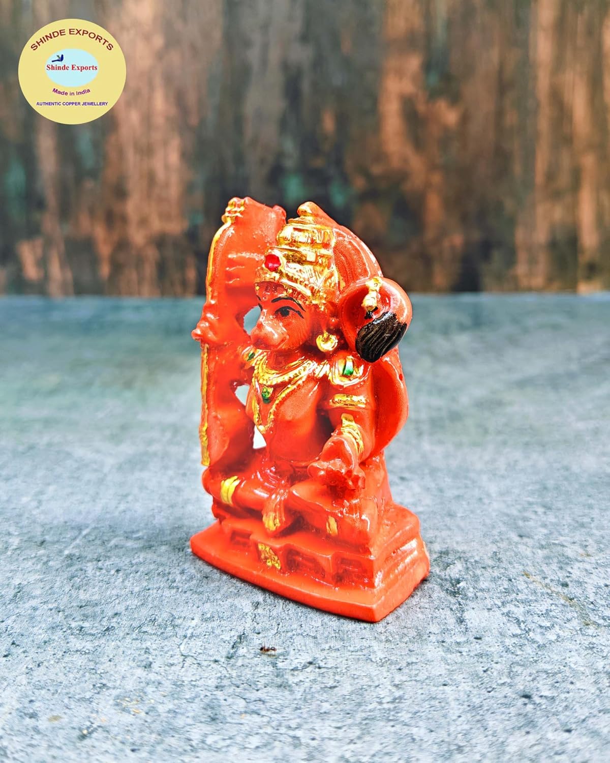SHINDE EXPORTS Small Size Marble Hanuman Idol murti for car Dashboard Home puja (Sitting Hanuman)