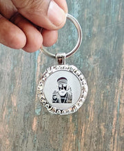 SHINDE EXPORTS shirdi saibaba keychain/key chain for bike, car