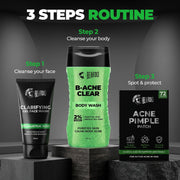 Beardo Acne Ka The End Kit for Men | 2% Salicylic Acid Face Wash, Body Wash & Pimple Patch | Helps Fight Face & Body Acne, Controls Excess Oil | Complete Acne Care Kit