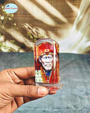 SHINDE EXPORTS sai Baba Acrylic car Dashboard Idol Cum Desk Stand 3.5 inches