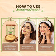 The Old Natural Sandalwood Powder & Multani Mitti Combo (200g Each), 100% Pure & Natural Chandan + Fuller’s Earth, Face Pack for Glowing Skin, Oil Control, Acne Care, Deep Cleansing, Skin & Hair Care